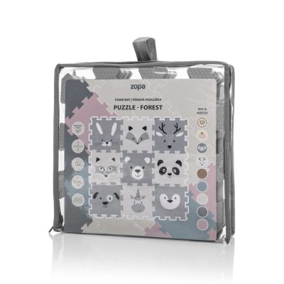 Zopa Pěnová podložka Puzzle 30 x 30 cm, 9 ks - Forest - obrázek