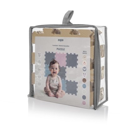 Zopa Pěnová podložka Puzzle 30 x 30 cm, 9 ks - Hazel Brown - obrázek