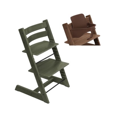 Stokke Tripp Trapp Židlička + Baby Set 2 - Marble Green/Warm Brown