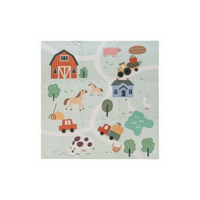 FreeOn Free2Play Pěnová hrací podložka Puzzle 9 ks - Farm - obrázek