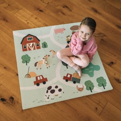 FreeOn Free2Play Pěnová hrací podložka Puzzle 9 ks - Farm