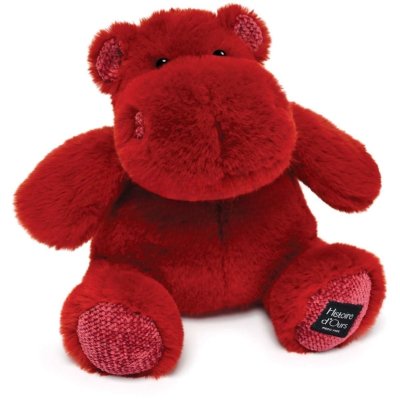 DouDou Histoire d'Ours Plyšový hroch 25 cm - Červený