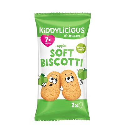 Kiddylicious Ovocné sušenky - Jablko,  6 x 20 g - obrázek