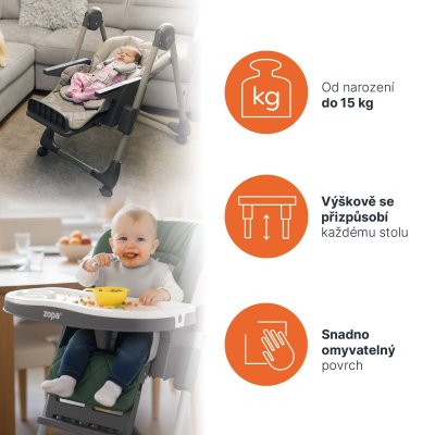 Zopa Dětská židlička Monti 2 - Diamond Green - obrázek
