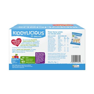Kiddylicious Zeleninové tyčinky se sýrovou příchutí - Box, 10 x 12 g - obrázek