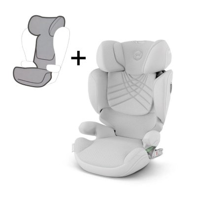Cybex Platinum Solution T i-Fix Plus + Letní potah - Platinum White