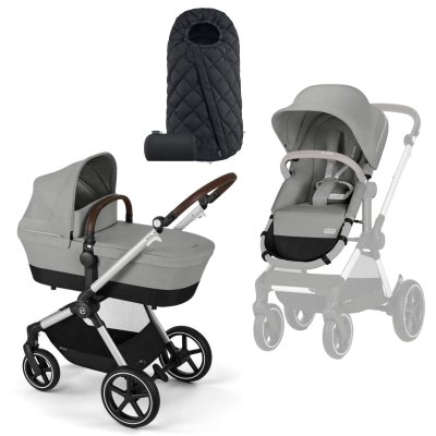 Cybex Eos Lux + Fusak Snogga - Stone Grey/Black