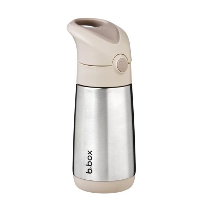 b.box Termoska na pití s brčkem 350 ml - Béžová - obrázek