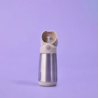 b.box Termoska na pití s brčkem 350 ml - Béžová - obrázek