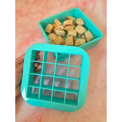 Melii Vykrajovač na sendviče Čtverec a trojúhelník, 2 ks - Modrý/Zelený - obrázek