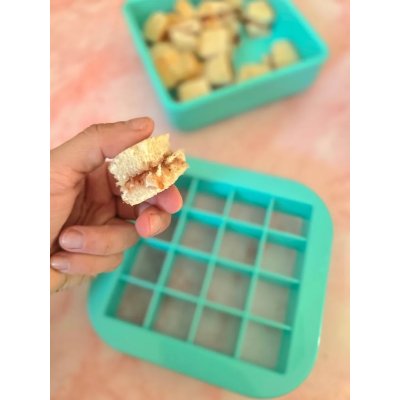 Melii Vykrajovač na sendviče Čtverec a trojúhelník, 2 ks - Modrý/Zelený - obrázek