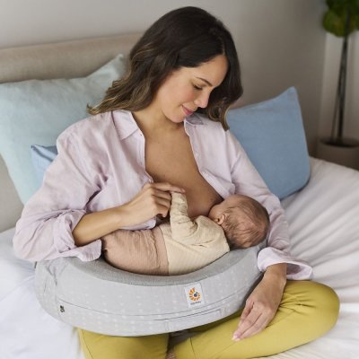 Ergobaby Ergonomický kojící polštář - Moonlight Grey - obrázek