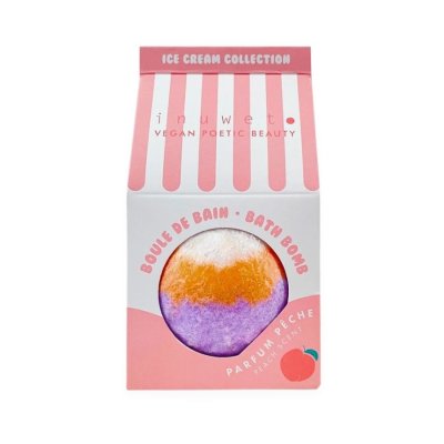 Inuwet Šumivá bomba do koupele Ice Cream - Peach