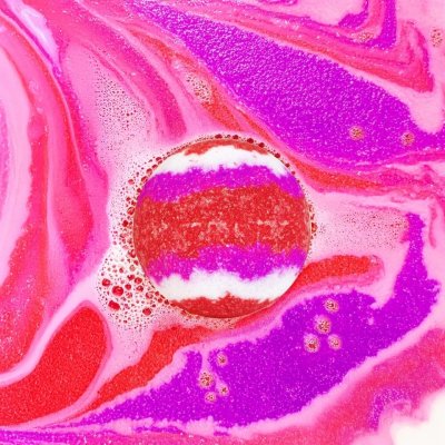 Inuwet Šumivá bomba do koupele Ice Cream - Strawberry - obrázek