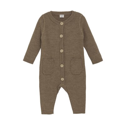 CeLaVi Pletený vlněný overal - Cocoa Cream, vel. 80