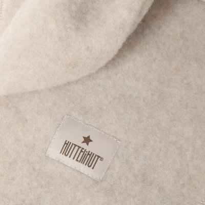 HutteliHut Vlněná/Fleecová kukla s oušky - Camel Melange, vel. 50 - obrázek