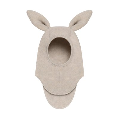 HutteliHut Vlněná/Fleecová kukla s oušky - Camel Melange, vel. 52