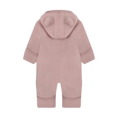 HutteliHut Kombinéza z merino vlny s oušky - Mahogany Rose, vel. 68 - obrázek