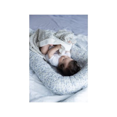 Mimiconcept Dětské hnízdo - Blue Blossom Garden - obrázek