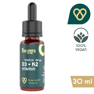 Beggs Doplněk stravy - Vitamin D3 + K2, 30ml - obrázek