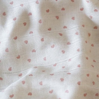 Nuuroo Josefine Mušelínové pleny z bambusu 2 ks - Hearts - obrázek