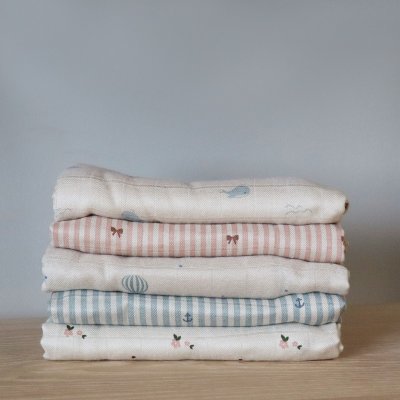 Nuuroo Josefine Mušelínové pleny z bambusu 2 ks - Ocean - obrázek