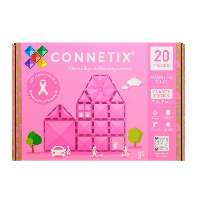 Connetix Magnetická stavebnice - Charity Pack Pink, 20 ks - obrázek