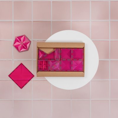 Connetix Magnetická stavebnice - Charity Pack Pink, 20 ks - obrázek