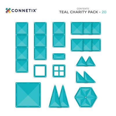 Connetix Magnetická stavebnice - Charity Pack Teal, 20 ks - Q17303_Connetix_Magneticka_stavebnice_Charity_Pack_Teal_20_ks_002.jpg
