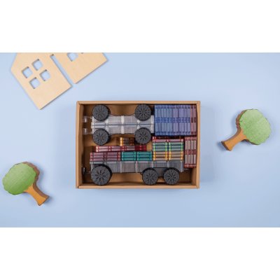 Connetix Magnetická stavebnice - Pastel Transport Pack, 50 ks - obrázek