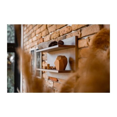 Faktum Dvoudílná polička na stěnu Nest - Walnut - obrázek