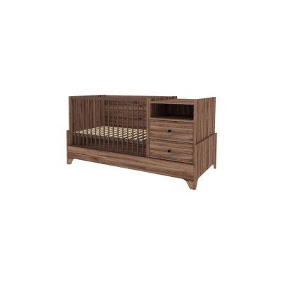 Faktum Kombi postýlka Nest 120 x 70 cm 5v1 - Walnut - obrázek