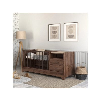 Faktum Kombi postýlka Nest 120 x 70 cm 5v1 - Walnut - obrázek