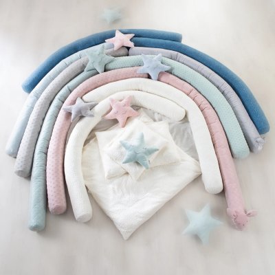 Roba Válec do postýlky z bio bavlny 170 cm - Seashells Oyster - obrázek