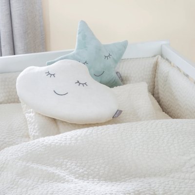 Roba Mantinel do postýlky z bio bavlny - Seashells Oyster - obrázek