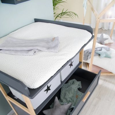 Roba Potah na přebalovací podložku Organic 75 x 85 cm - Seashells Oyster - obrázek