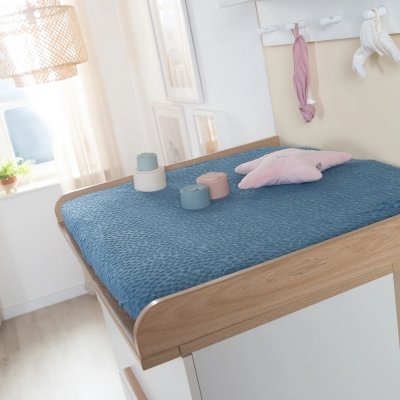 Roba Potah na přebalovací podložku Organic 75 x 85 cm - Seashells Indigo - obrázek