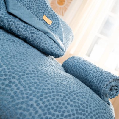 Roba Potah na přebalovací podložku Organic 75 x 85 cm - Seashells Indigo - obrázek