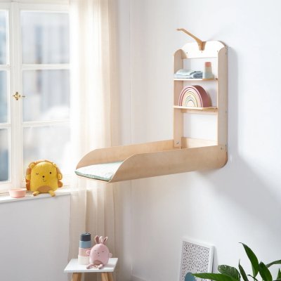 Roba Závěsný přebalovací pult s přebalovcí podložkou - Roba Style Frosty Green - obrázek