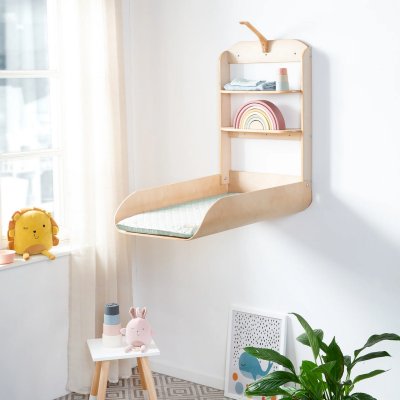 Roba Závěsný přebalovací pult s přebalovcí podložkou - Roba Style Frosty Green