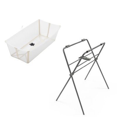 Stokke Flexi Bath Vanička + Stojan na vaničku - Sandy Beige