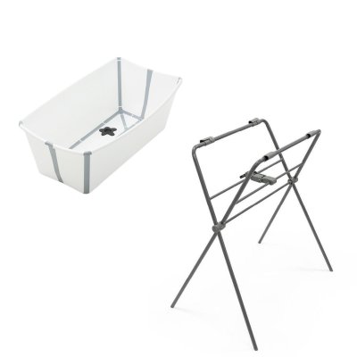 Stokke Flexi Bath Vanička + Stojan na vaničku - White