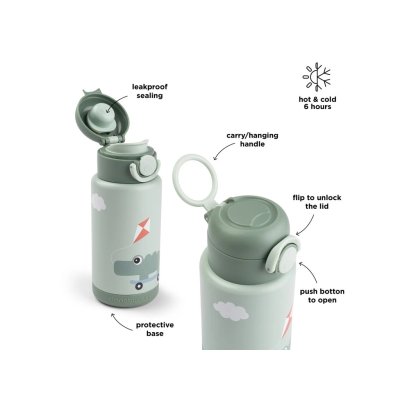 Done by Deer Dětská termoska Playground - Zelená - obrázek