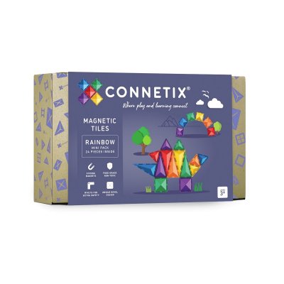 Connetix Magnetická stavebnice - Rainbow Mini Pack, 24 ks