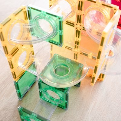 Connetix Magnetická kuličková dráha - Rainbow Ball Run Expansion Pack, 66 ks - obrázek