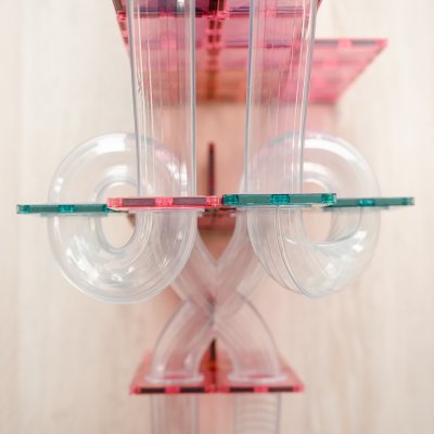 Connetix Magnetická kuličková dráha - Pastel Ball Run Expansion Pack, 80 ks - obrázek