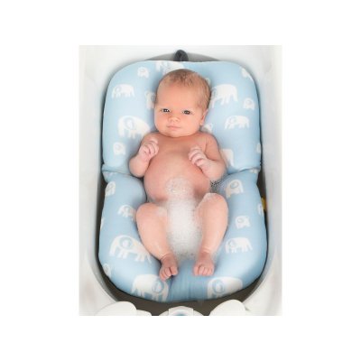 Simply Good polštářek na koupání - Elephants modrá - obrázek