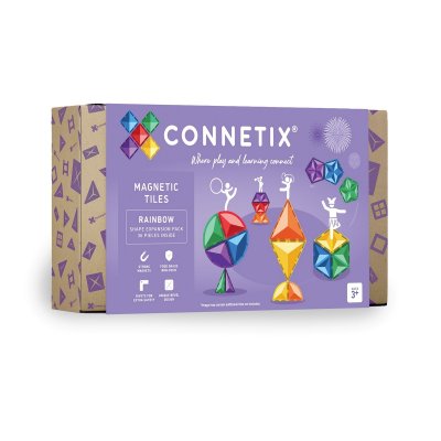 Connetix Magnetická stavebnice - Rainbow Shape Expansion Pack, 36 ks - obrázek