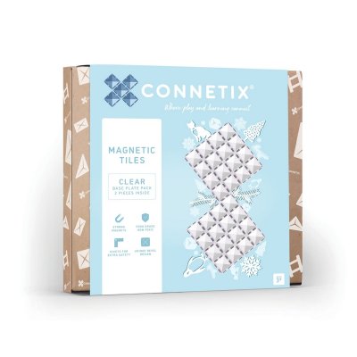Connetix Magnetická stavebnice - Základna Clear Base, 2 ks - obrázek