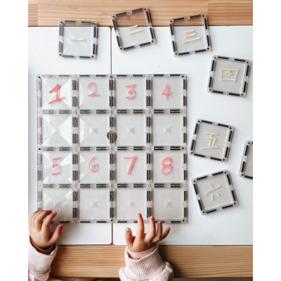 Connetix Magnetická stavebnice - Základna Clear Base, 2 ks - obrázek